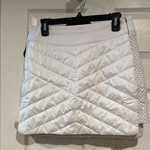 Krimson Klover White Quilted Mini Skirt